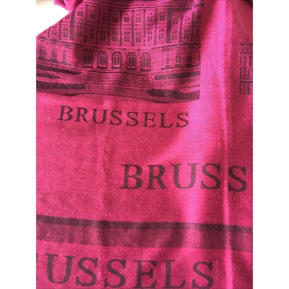 Brussels Women Scarf Pashmina Wrap Red Dual Cotton Viscose Blend Tassels 65*27" - Picture 5 of 8